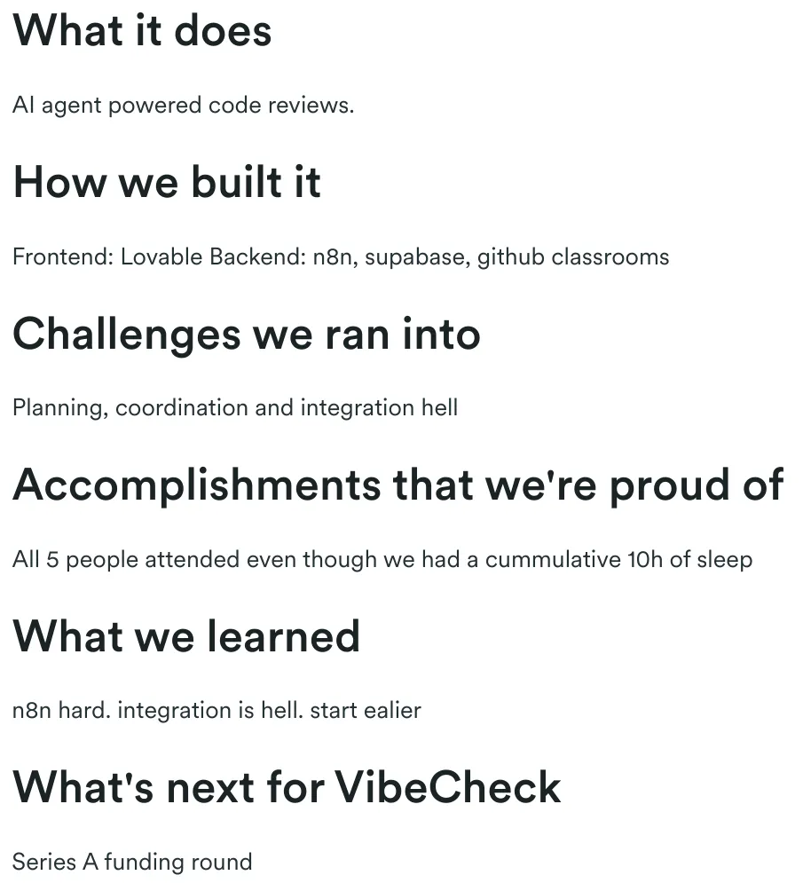 The submission frontpage